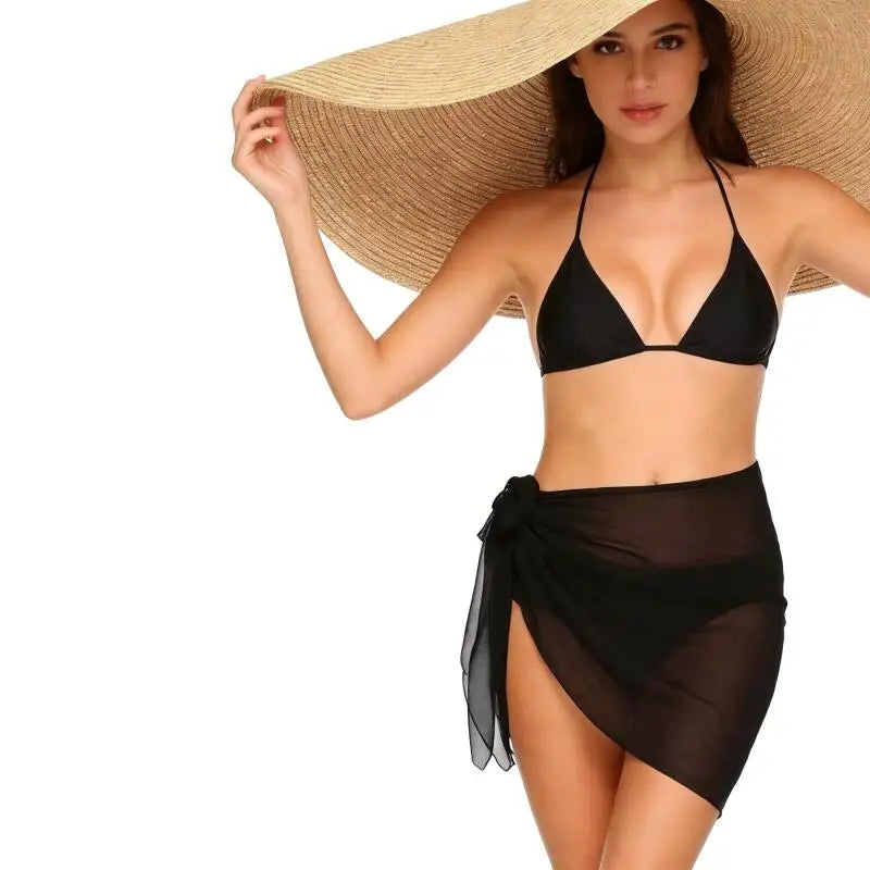 Paréo de Praia em Chiffon | Saída de Banho Feminina