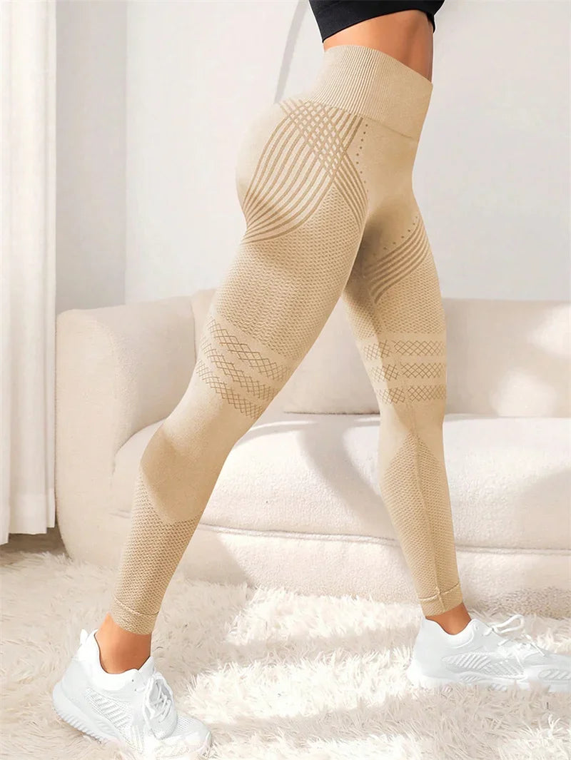 Leggings Desportivas Femininas — Cintura Alta com Efeito Push-Up