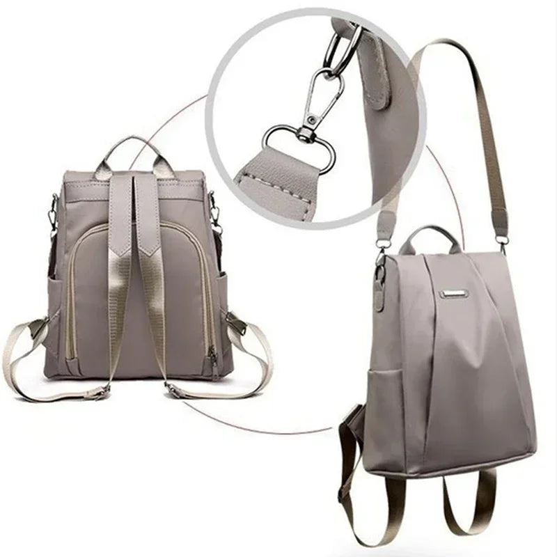 Mochila Feminina em Nylon | Leve, Impermeável e Multifuncional