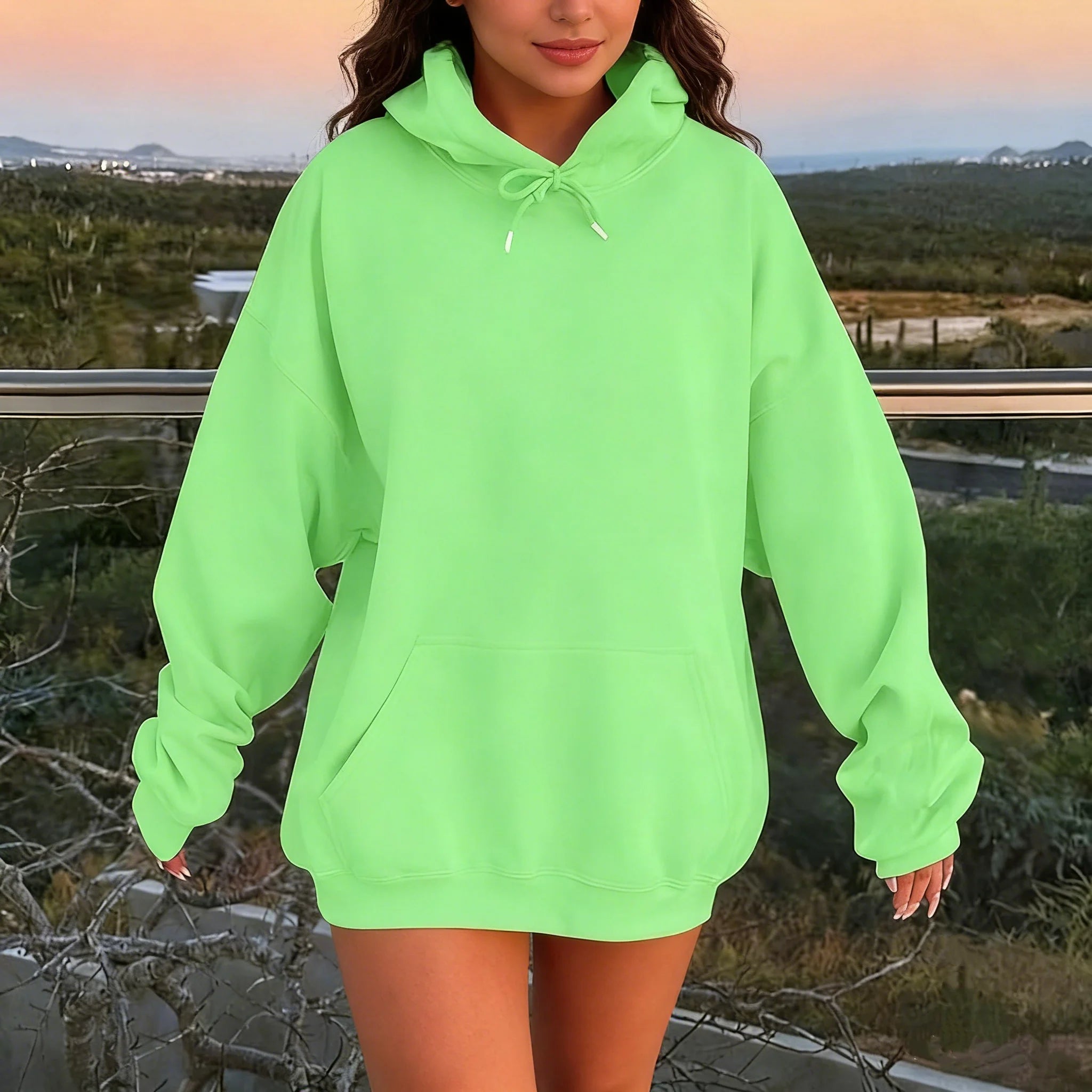 Camisola Casual com Capucho para Mulher