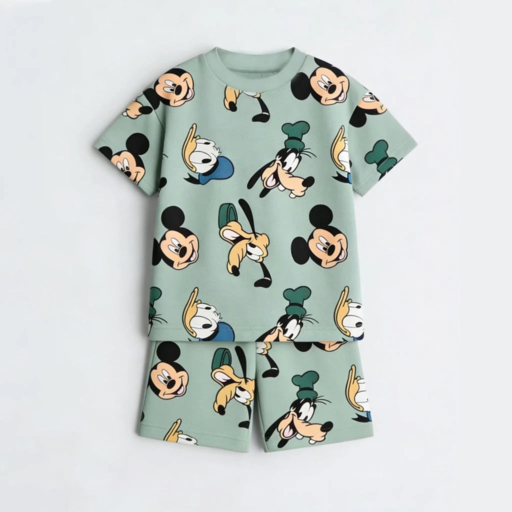 Conjunto Infantil Disney Mickey — T-shirt de Manga Curta + Calções