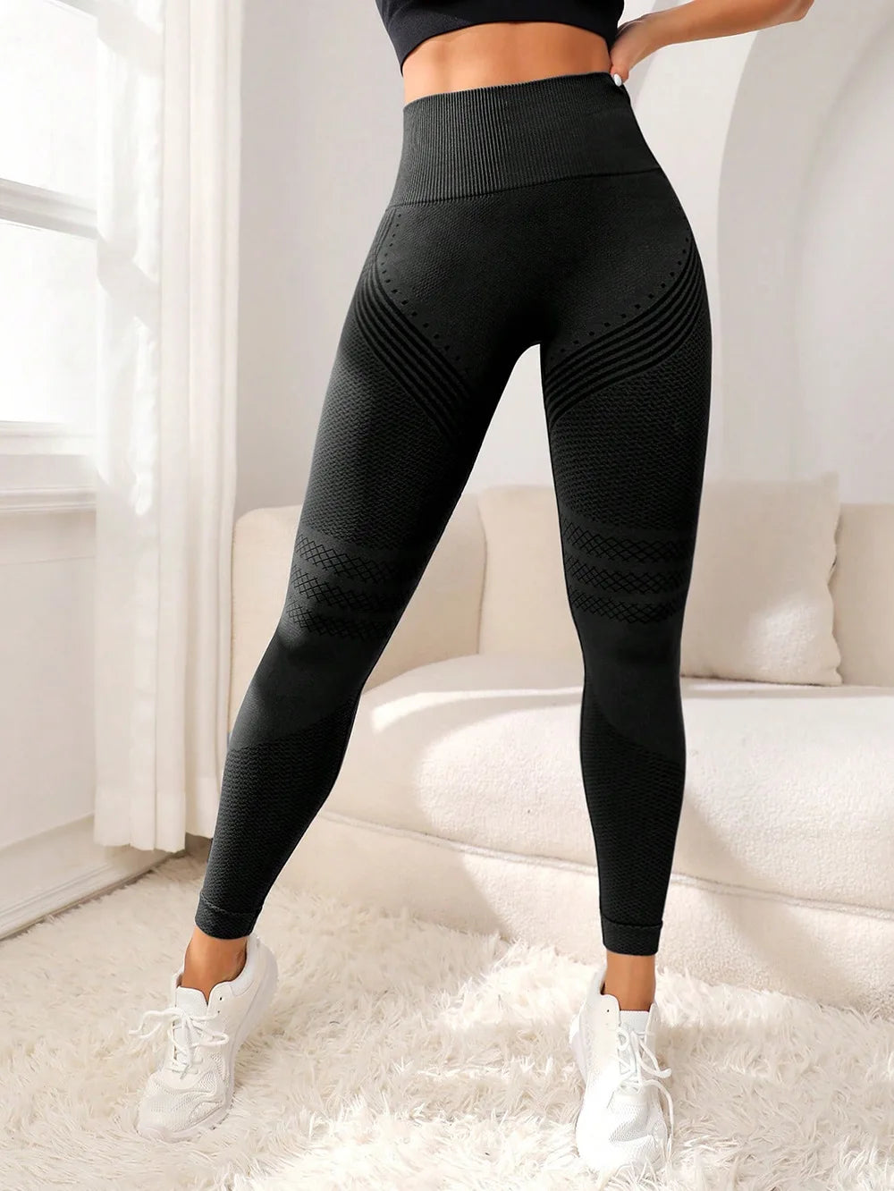 Leggings Desportivas Femininas — Cintura Alta com Efeito Push-Up