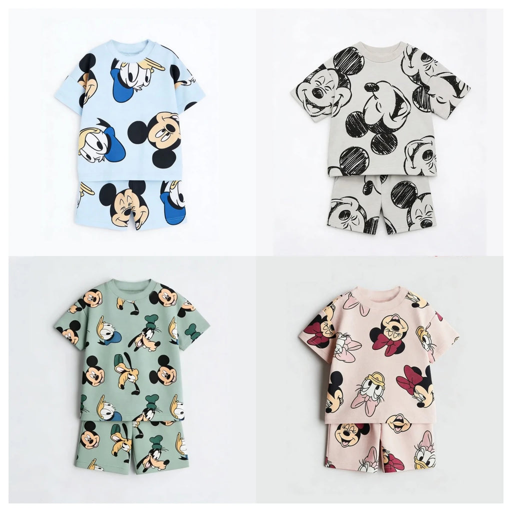 Conjunto Infantil Disney Mickey — T-shirt de Manga Curta + Calções