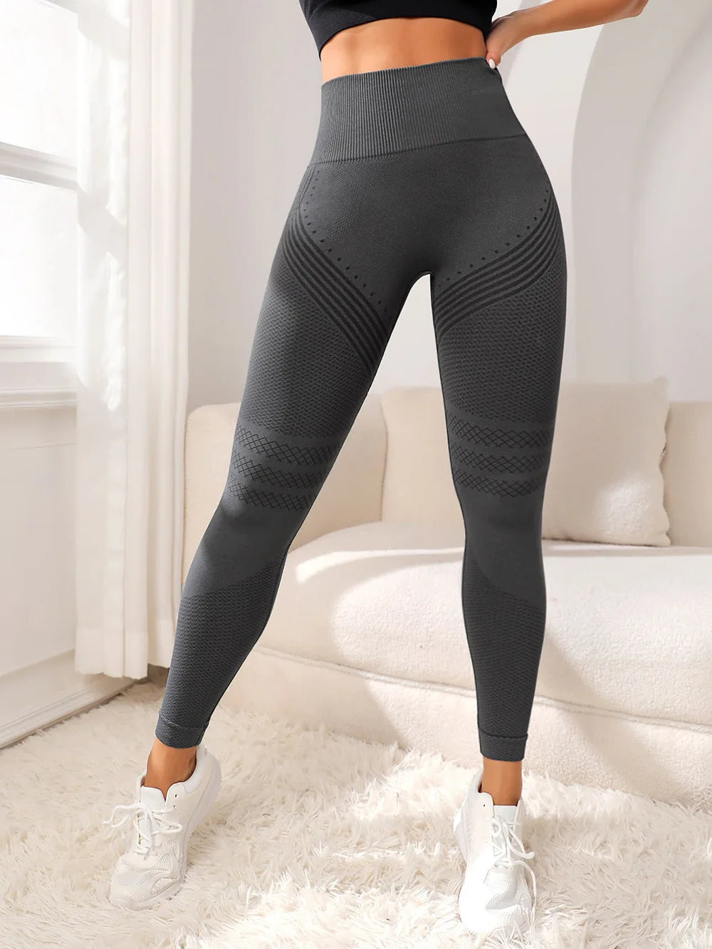 Leggings Desportivas Femininas — Cintura Alta com Efeito Push-Up
