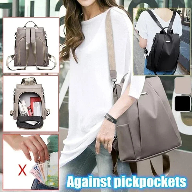 Mochila Feminina em Nylon | Leve, Impermeável e Multifuncional