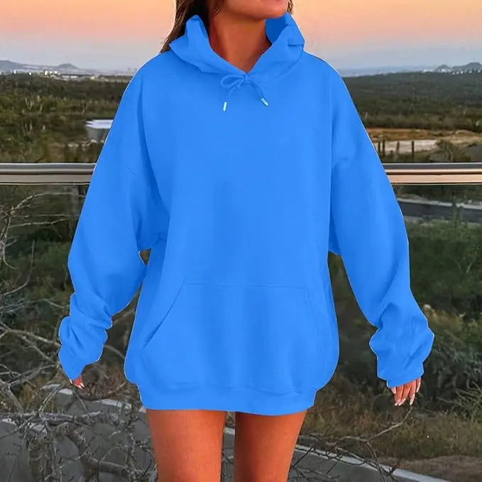 Camisola Casual com Capucho para Mulher