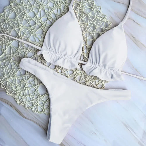 Biquíni Brasileiro Feminino | Push-Up com Top Bandage e Tanga