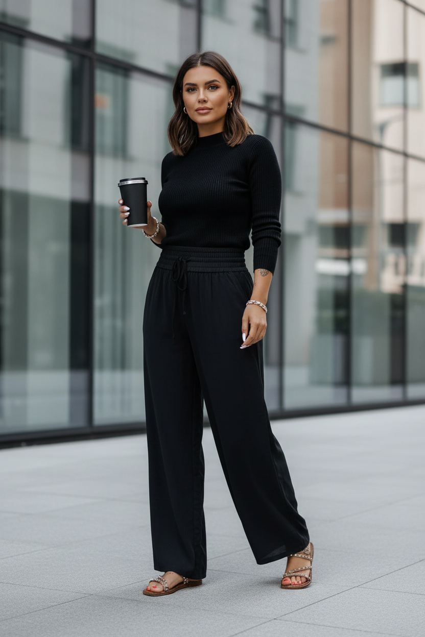 Calças Pretas — Look Editorial