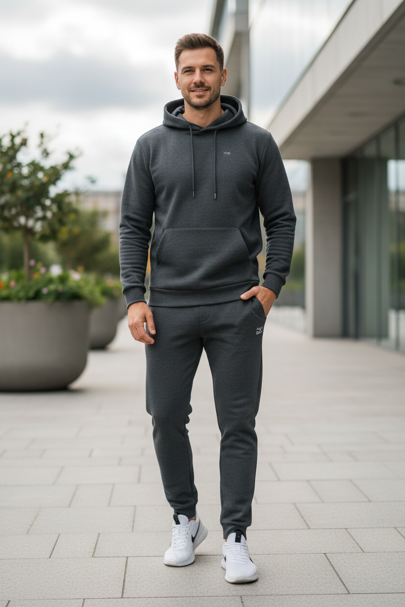 Conjunto Cinzento Escuro